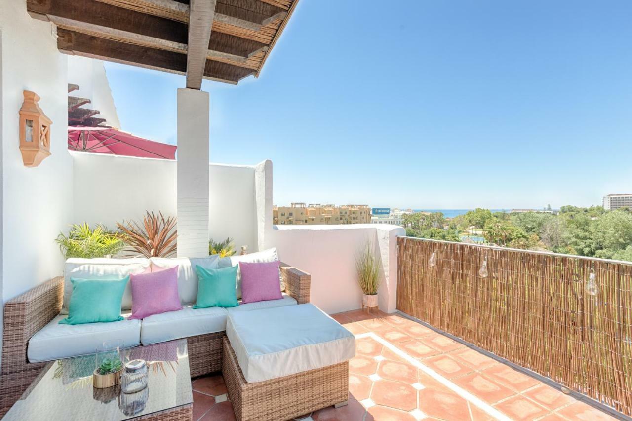 Apartamento Sea & Mountain View Penthouse Estepona Exterior foto